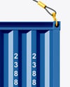 Shipping Container with Slings Mockup