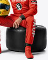Man Wearing Racing Kit Mockup