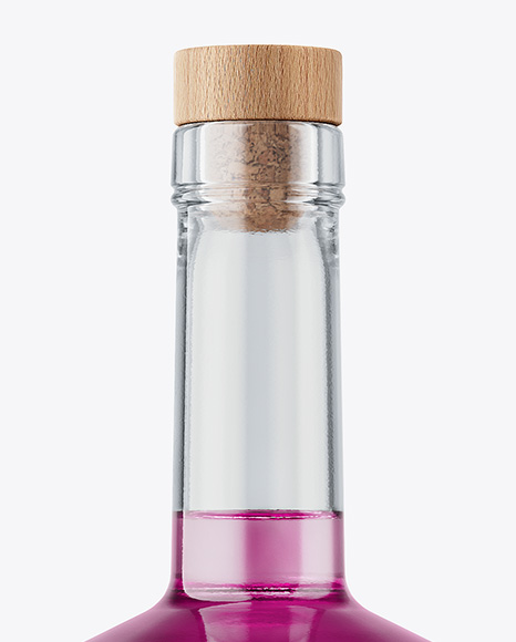 Clear Glass Liquor Bottle Mockup