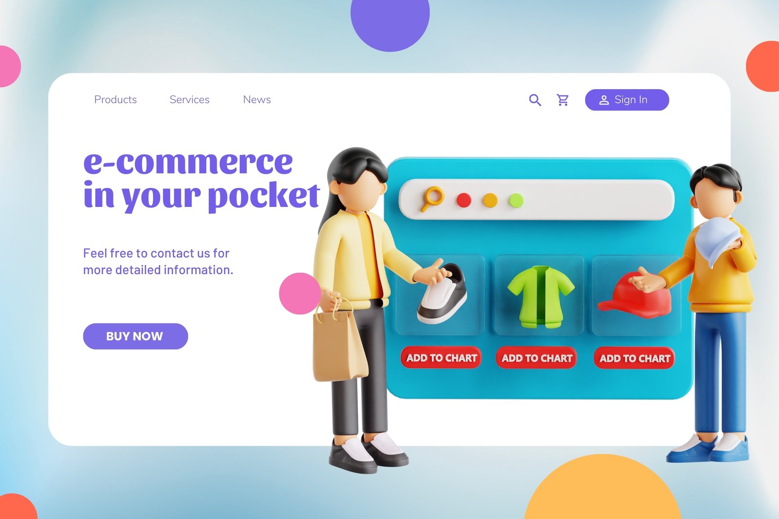 E-Commerce 3d Illustration