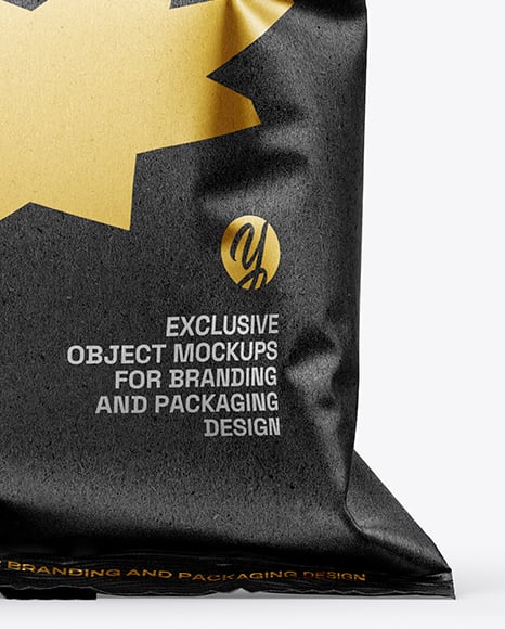 Kraft Paper Snack Bag Mockup
