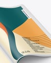 Opened Magazine Mockup - Half Side View