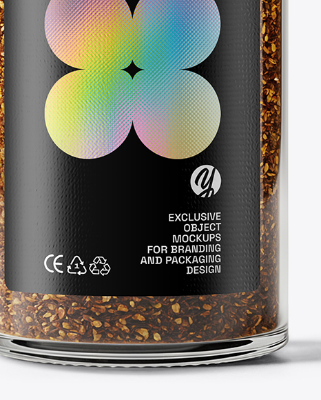 Glass Jar with Creole Seasoning Mockup