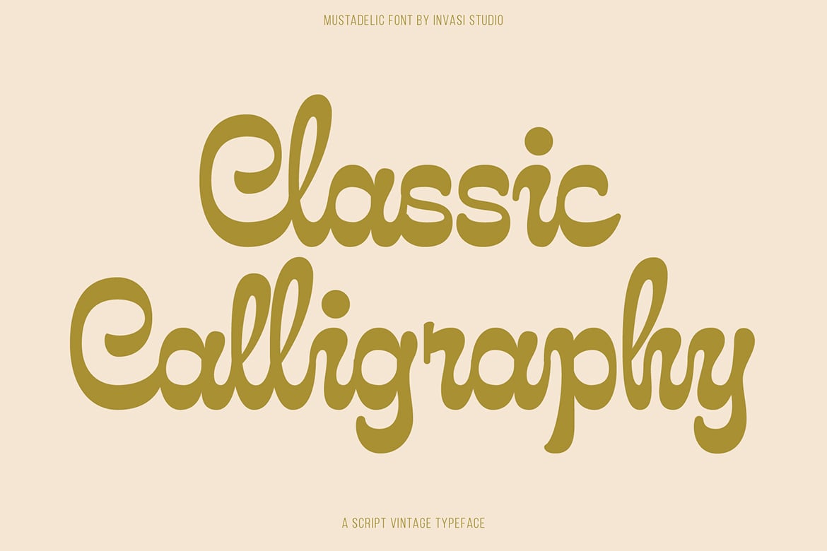 Mustadelic – Script Vintage Font