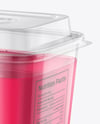 Clear Plastic Cup with Drink Mockup
