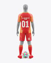 Training Short Sleeve Full Soccer Kit Mockup - Back View