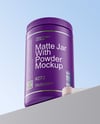 Matte Jar With Powder Mockup