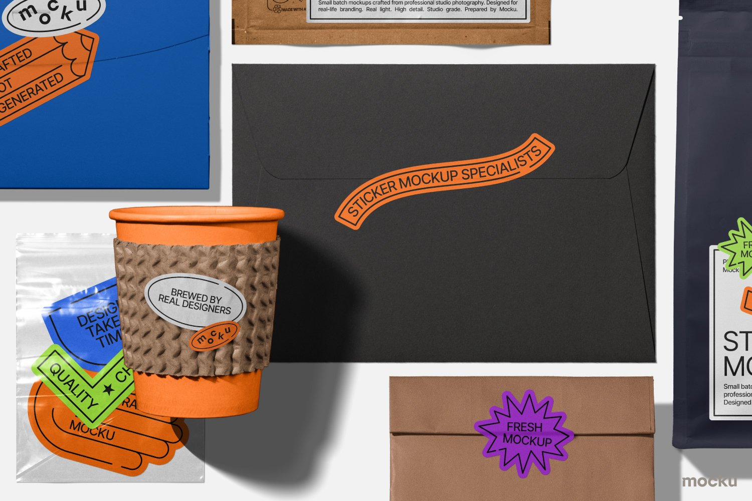 Aesthetic Sticker Mockup Bundle