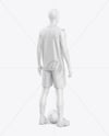 Training Sleeveless Kit Mockup - Back Half Side View