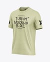 Heather T-Shirt Mockup - Half Side View