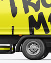 Semi Trailer Truck Mockup - Side View