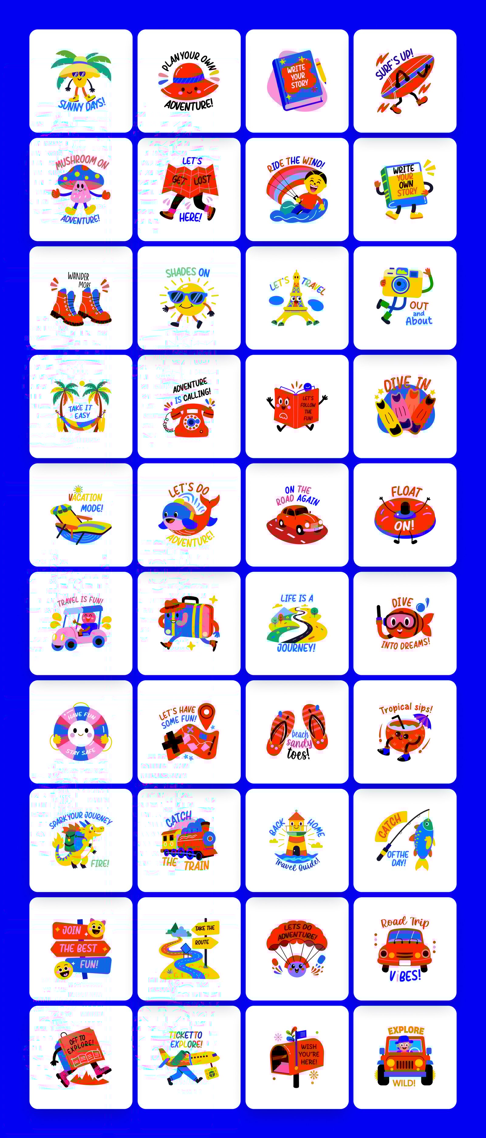 World Travel Stickers