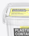 Clear Plastic Food Container Mockup