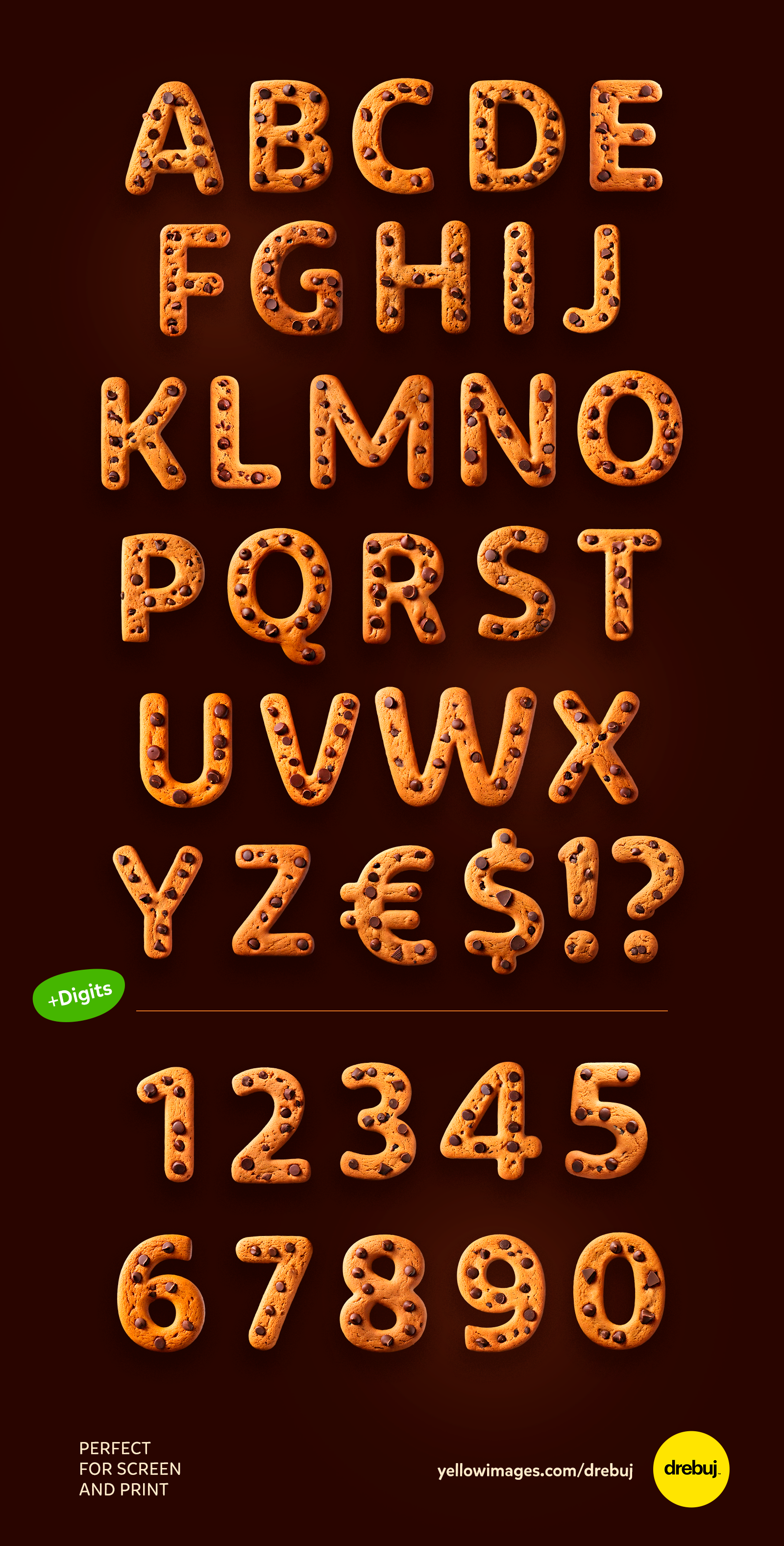 Mister Cookies Font: Geometric 3D Alphabet PNG