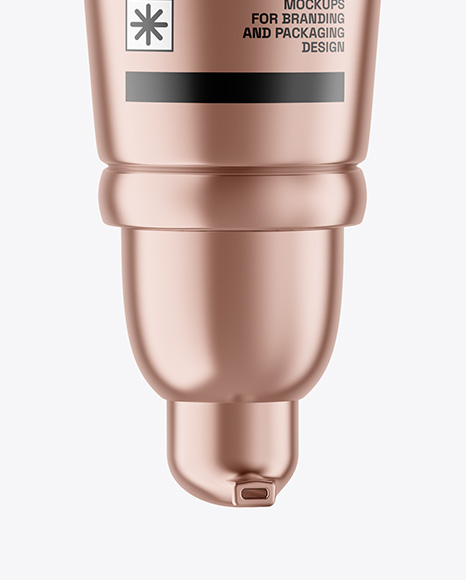 Metallic Cosmetic Tube with Box Mockup