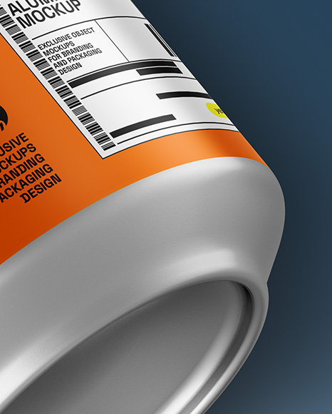 Aluminium Can With Matte Finish Mockup