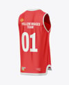 Basketball Jersey Mockup - Back Half Side View