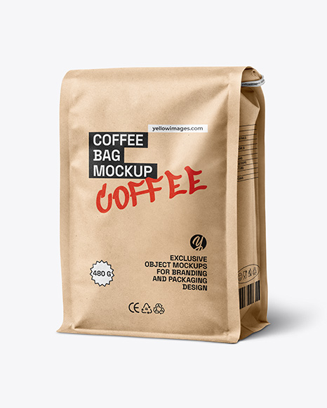 Kraft Paper Coffee Bag Mockup
