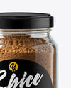Clear Glass Jar with Ground Nutmeg Mockup