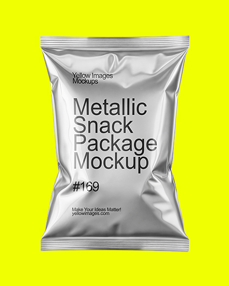 Metallized Snack Package Mockup