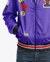 Young Man Wearing Harrington Jacket and Jeans Mockup