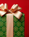 Gift Box with Gold Bow Mockup