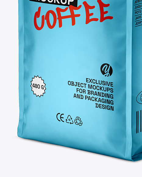 Metallic Coffee Bag Mockup