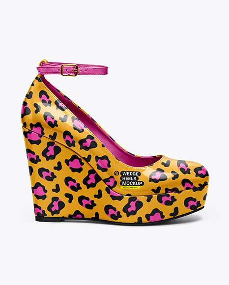 Wedge Heel Shoe Mockup - Apparel mockups