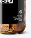 Glass Jar with Canned Stewed Meat Mockup