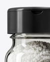 Glass Jar with Coarse Sea Salt Mockup