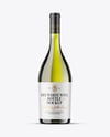 Green Glass White Wine Bottle Mockup