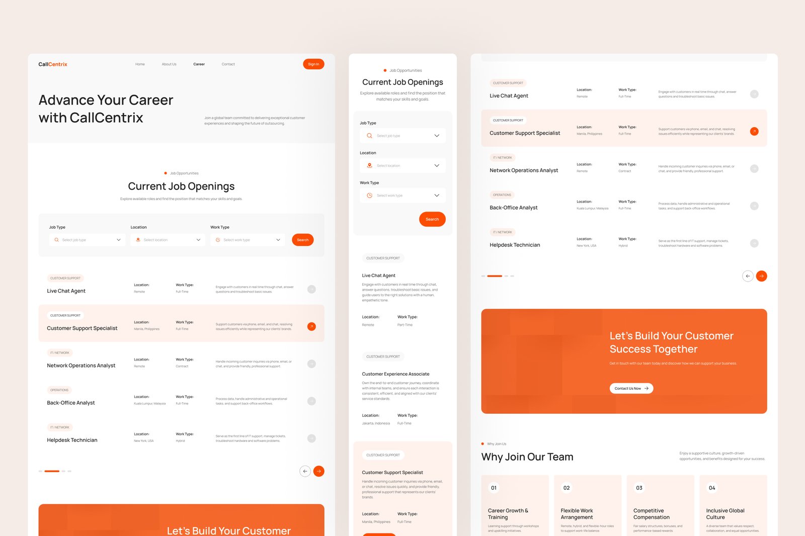 CallCentrix – Customer Support Website UI Figma Template