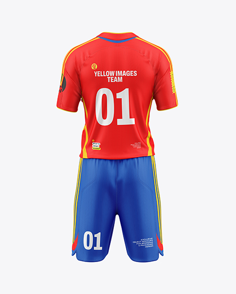 Soccer Kit Mockup - Back View