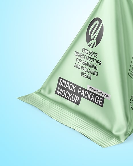 Matte Metallic Triangular Package Mockup
