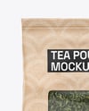 Kraft Pouch w/ Dry Green Tea Mockup