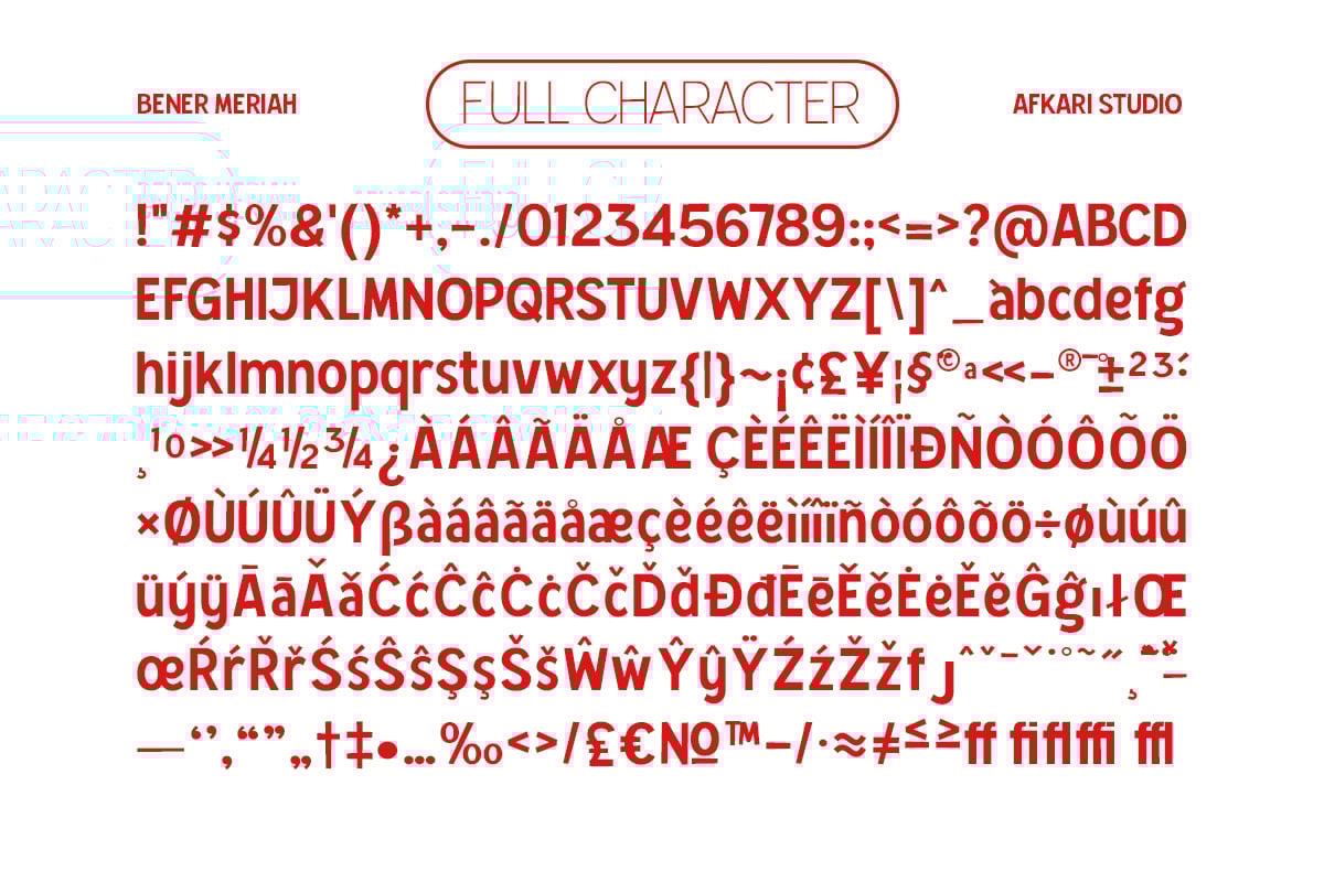 Bener Meriah - Sans Serif Display Family Font