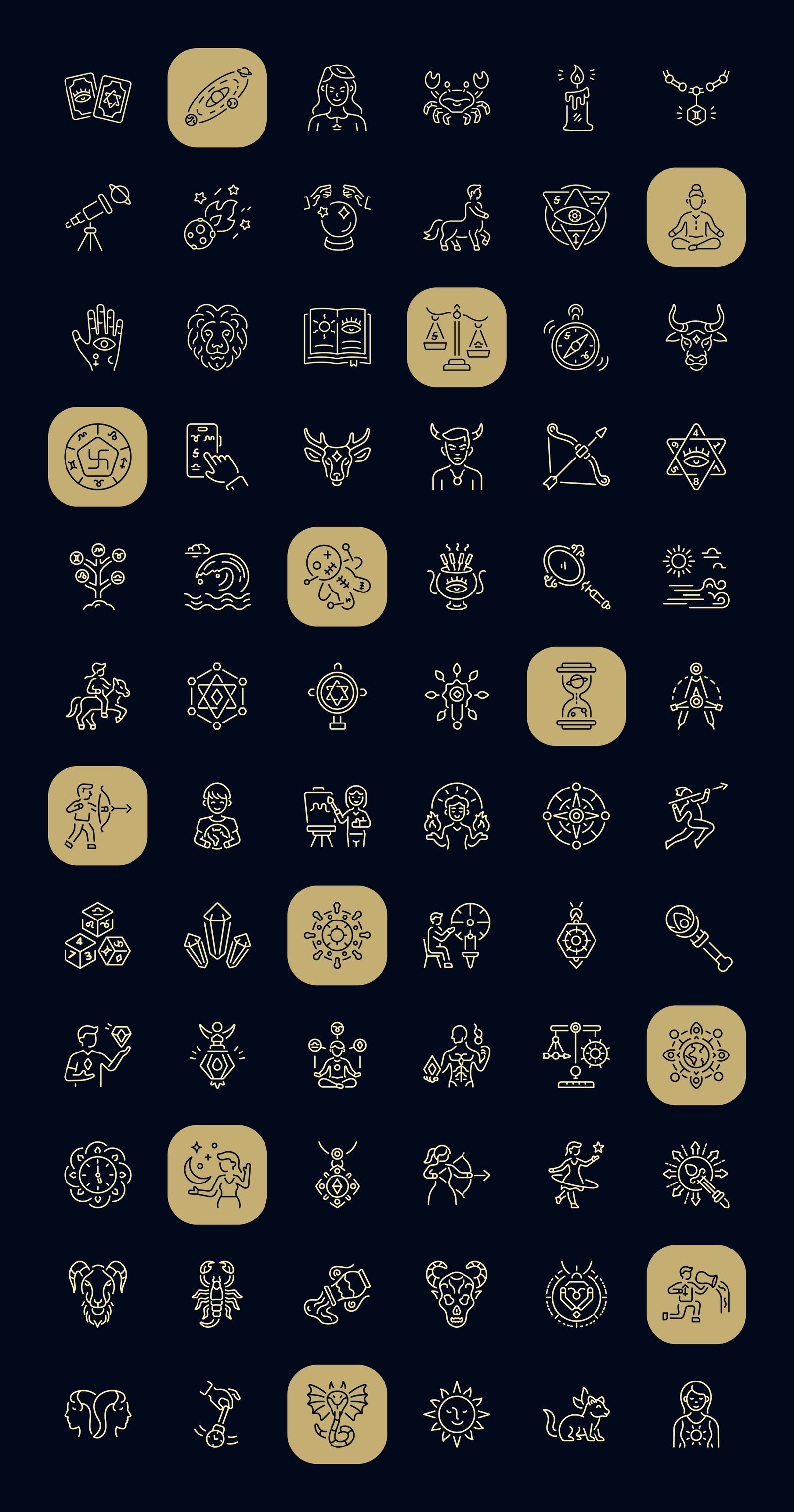 Astrology and Zodiac Icon Set