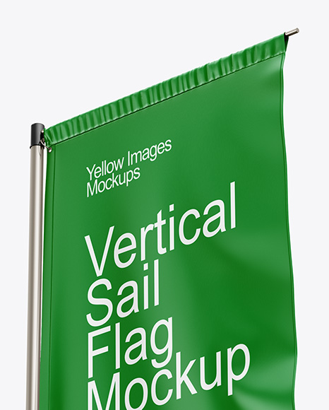 Vertical Sail Flag Mockup