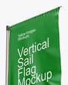 Vertical Sail Flag Mockup