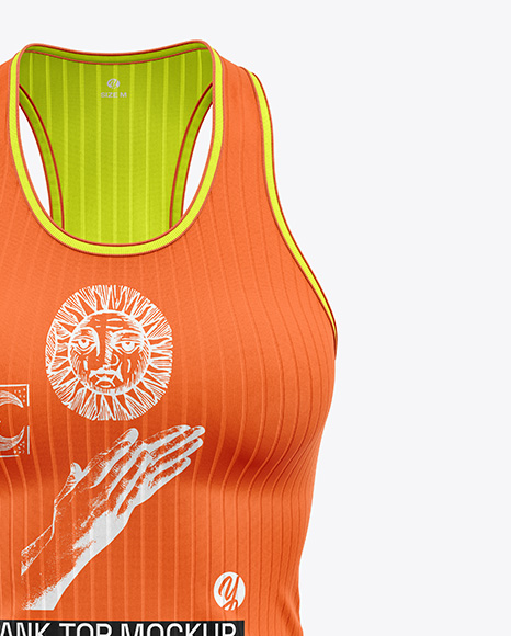 Women's Ribbed Tank Top Mockup