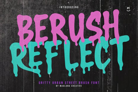 Berush Reflect Gritty Urban Street Brush Font