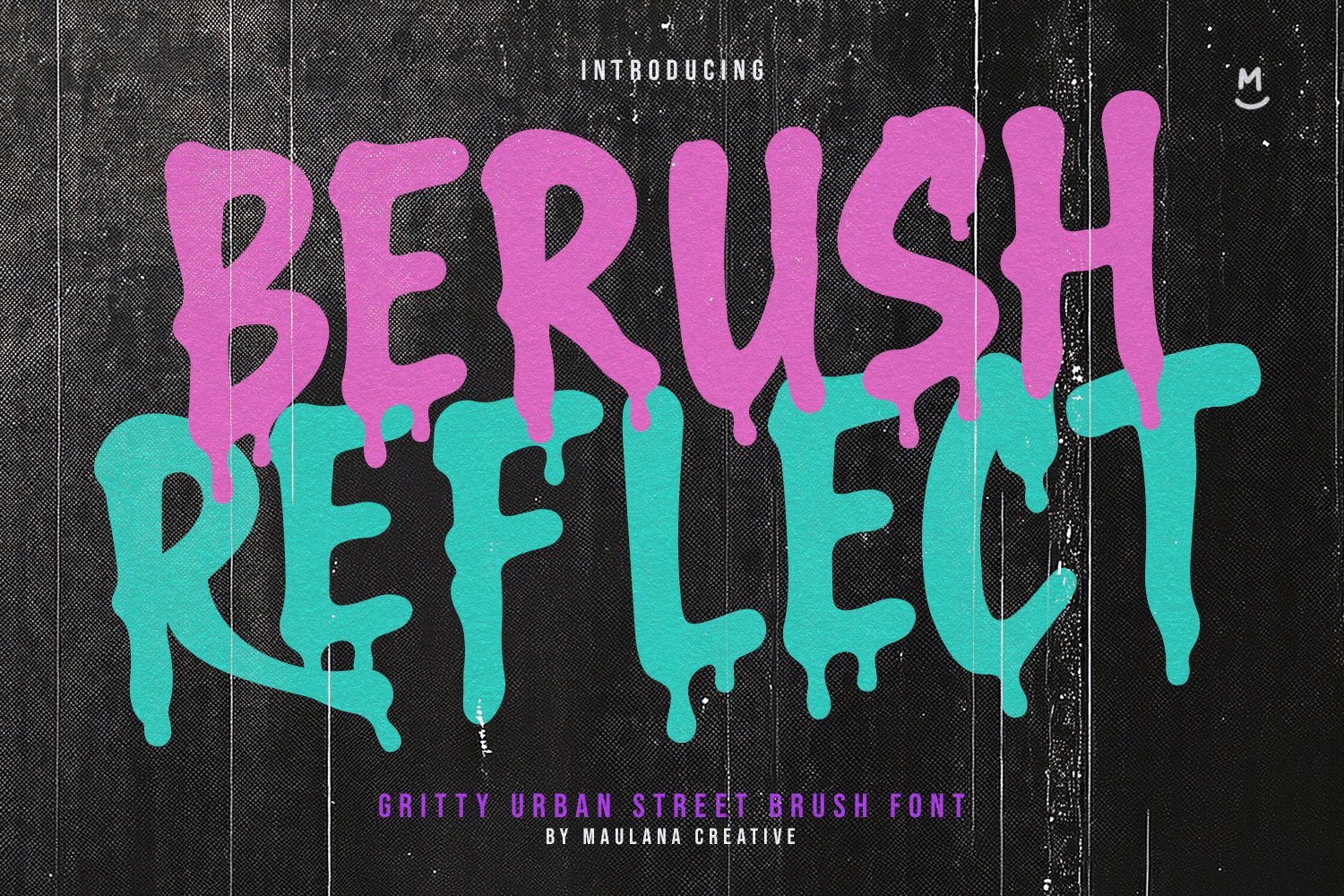Berush Reflect Gritty Urban Street Brush Font