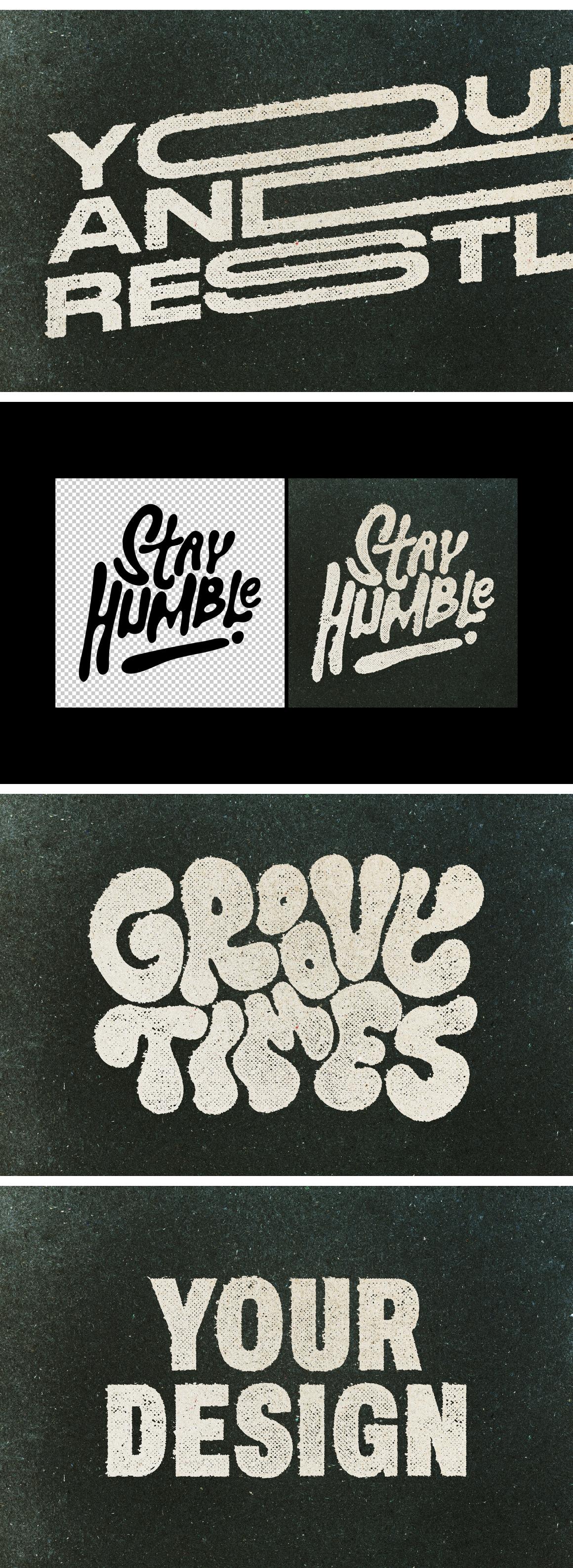 Stamp Print Text &amp; Logo Effect