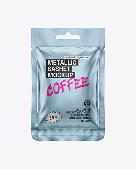 Metallic Sachet Mockup