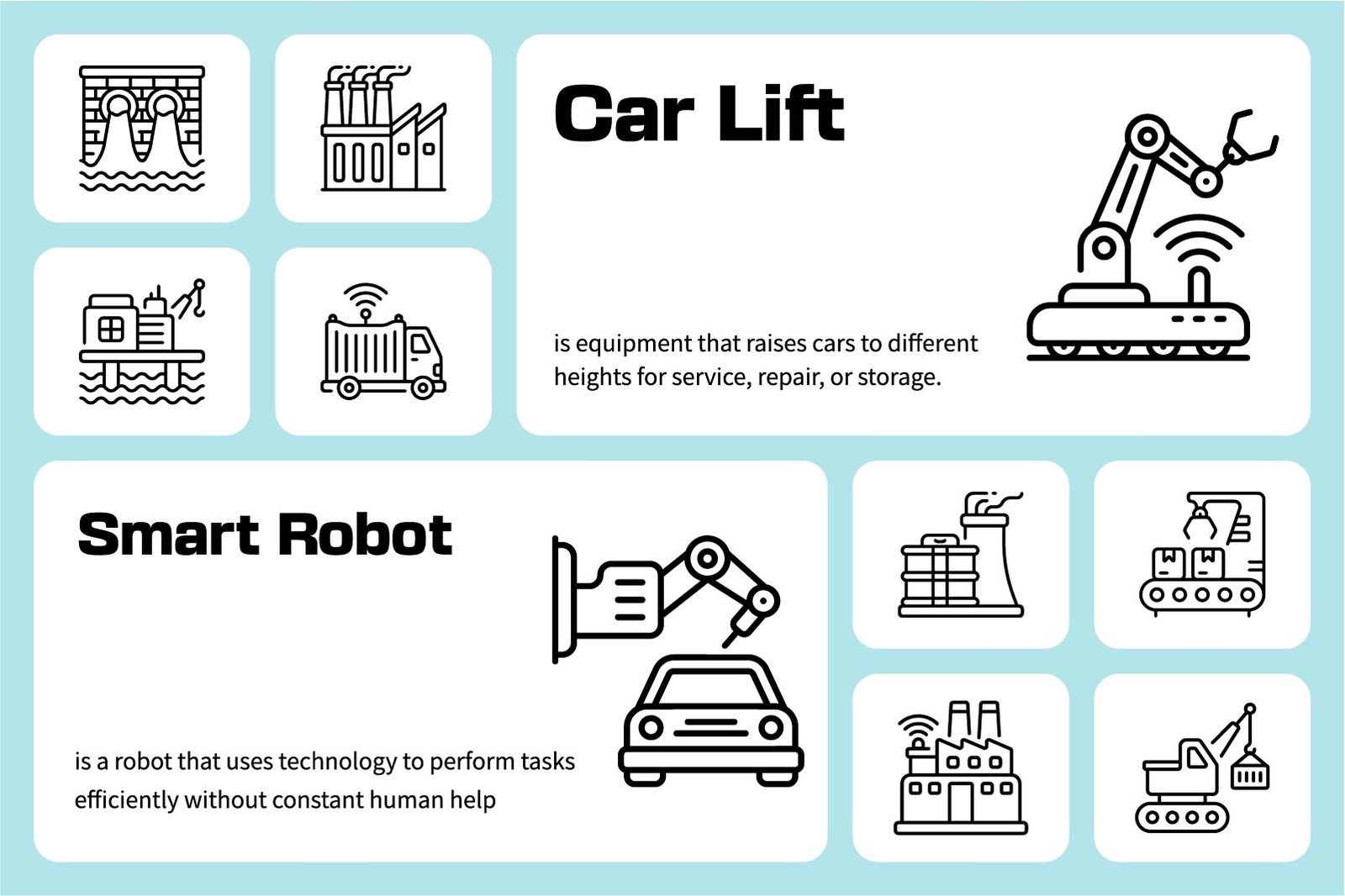 Smart Industries Outline icon Set