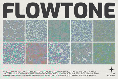 Flowtone Organic Seamless Patterns Collection - Patterns