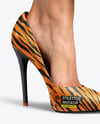 Pair of Stilettos on Woman's Legs Mockup