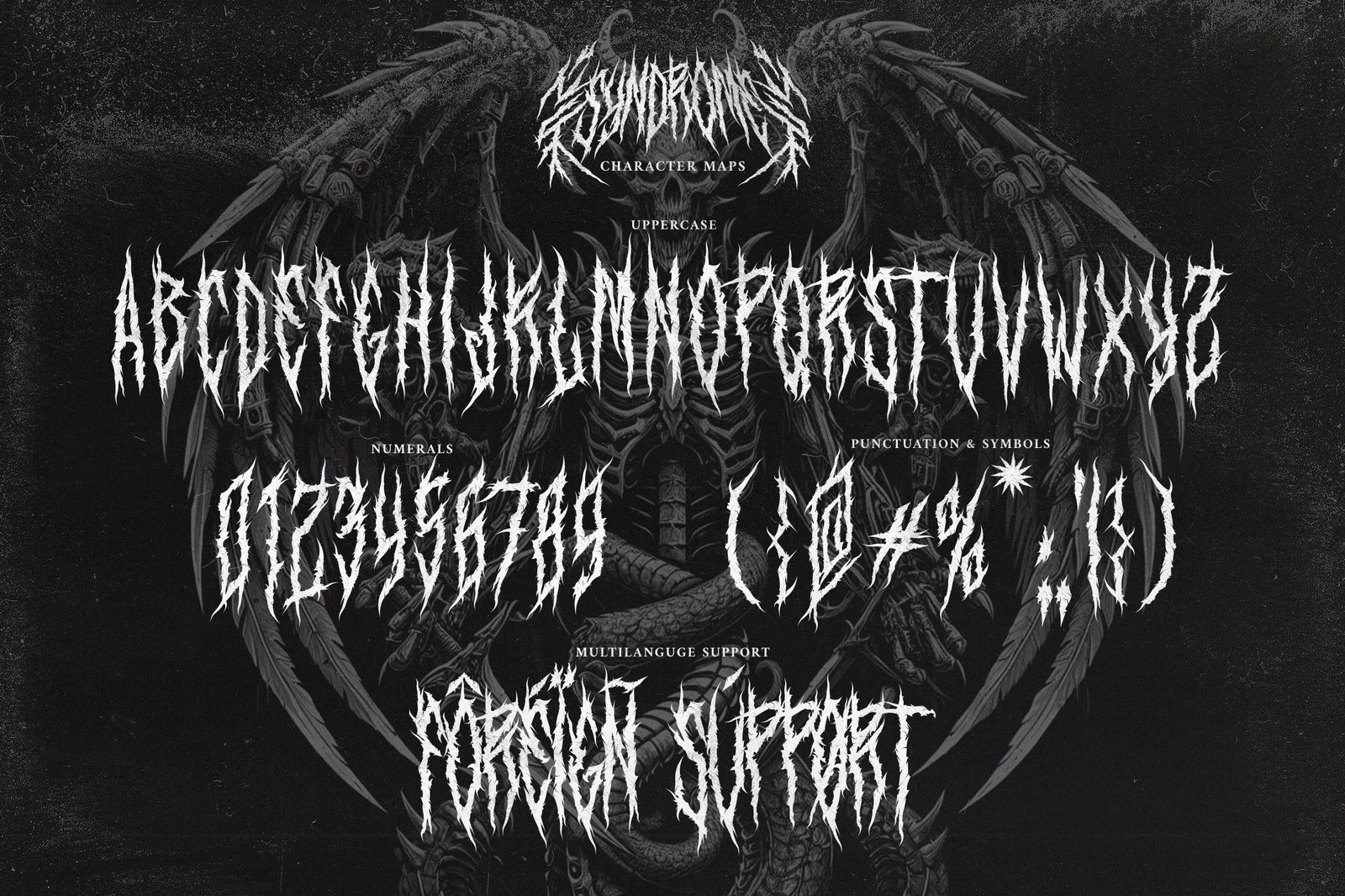 Syndrome – Condensed Black Metal Font