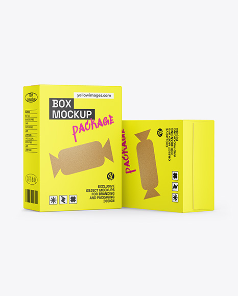 Two Paper Boxes Mockup