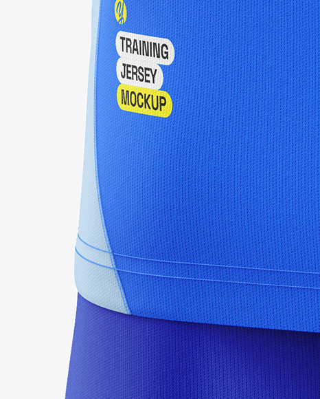 Training Short Sleeve Kit Mockup - Back Half Side View